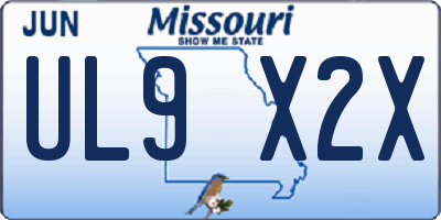 MO license plate UL9X2X
