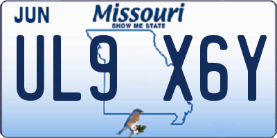 MO license plate UL9X6Y