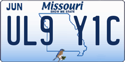 MO license plate UL9Y1C