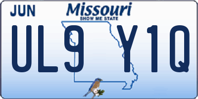 MO license plate UL9Y1Q