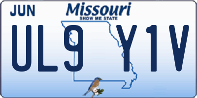 MO license plate UL9Y1V