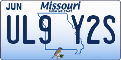 MO license plate UL9Y2S