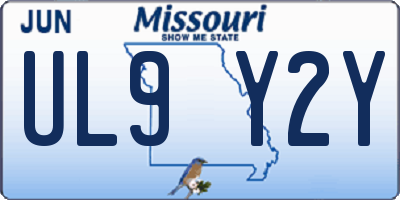 MO license plate UL9Y2Y