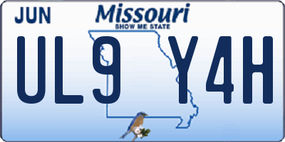 MO license plate UL9Y4H