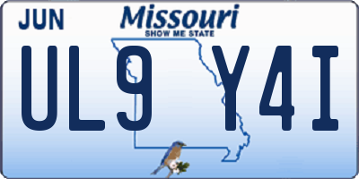 MO license plate UL9Y4I