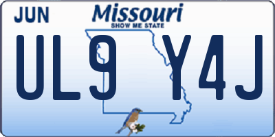 MO license plate UL9Y4J