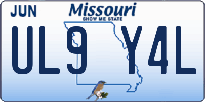 MO license plate UL9Y4L
