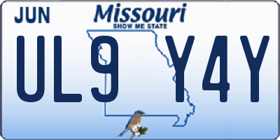 MO license plate UL9Y4Y