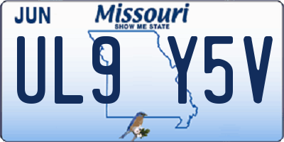 MO license plate UL9Y5V