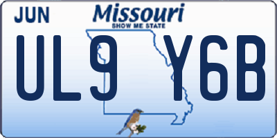 MO license plate UL9Y6B