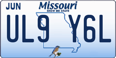 MO license plate UL9Y6L