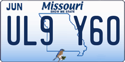 MO license plate UL9Y6O