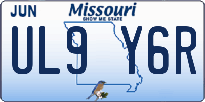 MO license plate UL9Y6R