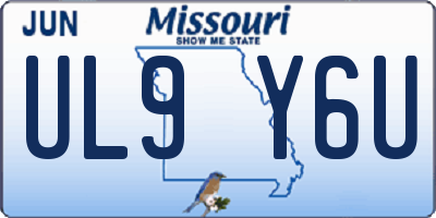 MO license plate UL9Y6U