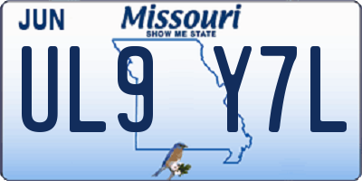 MO license plate UL9Y7L