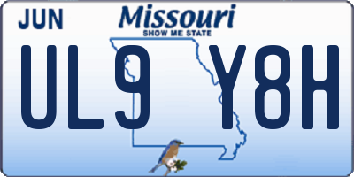 MO license plate UL9Y8H