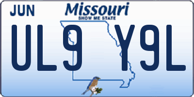 MO license plate UL9Y9L