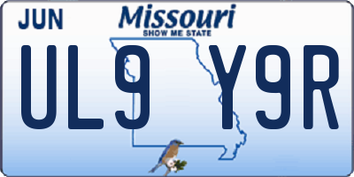 MO license plate UL9Y9R