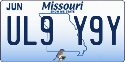 MO license plate UL9Y9Y