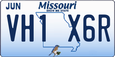 MO license plate VH1X6R