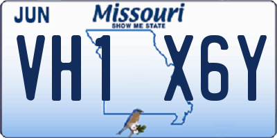 MO license plate VH1X6Y
