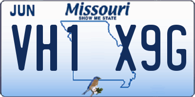 MO license plate VH1X9G