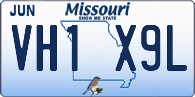MO license plate VH1X9L