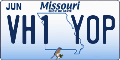 MO license plate VH1Y0P
