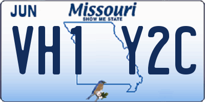 MO license plate VH1Y2C