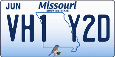 MO license plate VH1Y2D