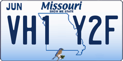 MO license plate VH1Y2F