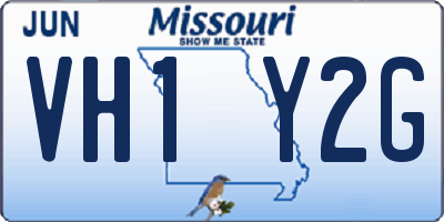MO license plate VH1Y2G