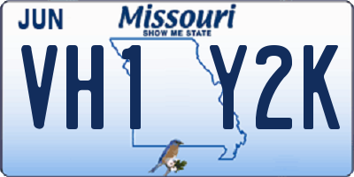 MO license plate VH1Y2K
