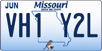 MO license plate VH1Y2L