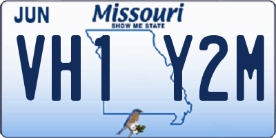 MO license plate VH1Y2M
