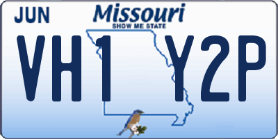 MO license plate VH1Y2P