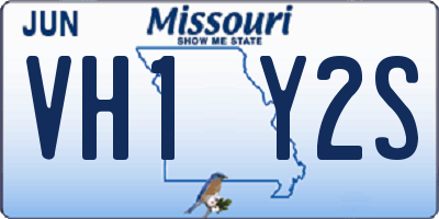 MO license plate VH1Y2S