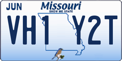 MO license plate VH1Y2T