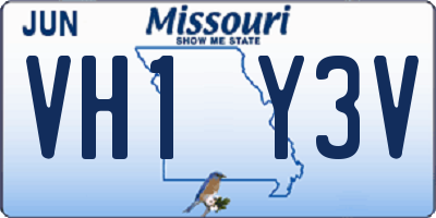 MO license plate VH1Y3V