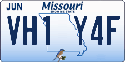MO license plate VH1Y4F