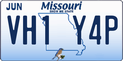 MO license plate VH1Y4P