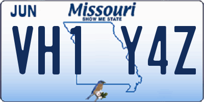 MO license plate VH1Y4Z