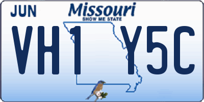MO license plate VH1Y5C