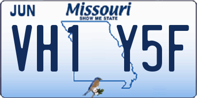 MO license plate VH1Y5F
