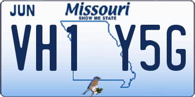 MO license plate VH1Y5G