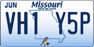 MO license plate VH1Y5P