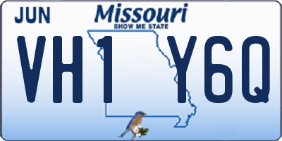 MO license plate VH1Y6Q