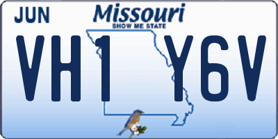 MO license plate VH1Y6V