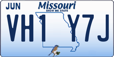 MO license plate VH1Y7J