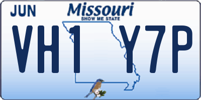 MO license plate VH1Y7P